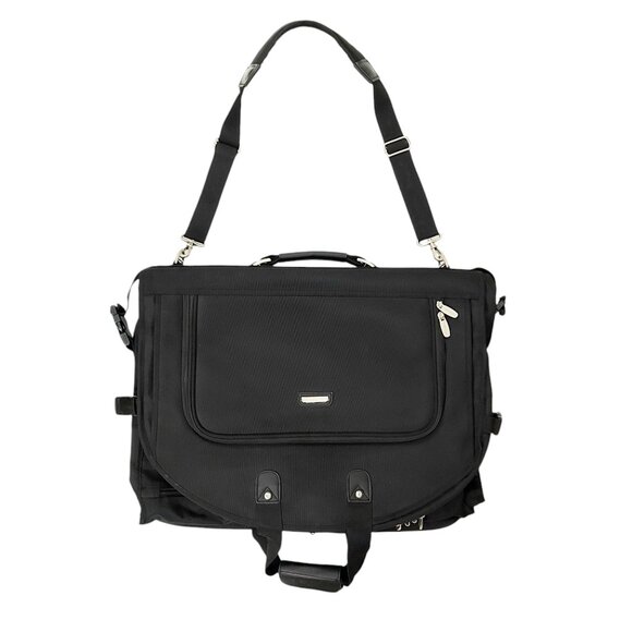 WallyBags Tri-Fold Garment Bag Shoulder Strap Multiple Accessory Pockets Black - Picture 3 of 16